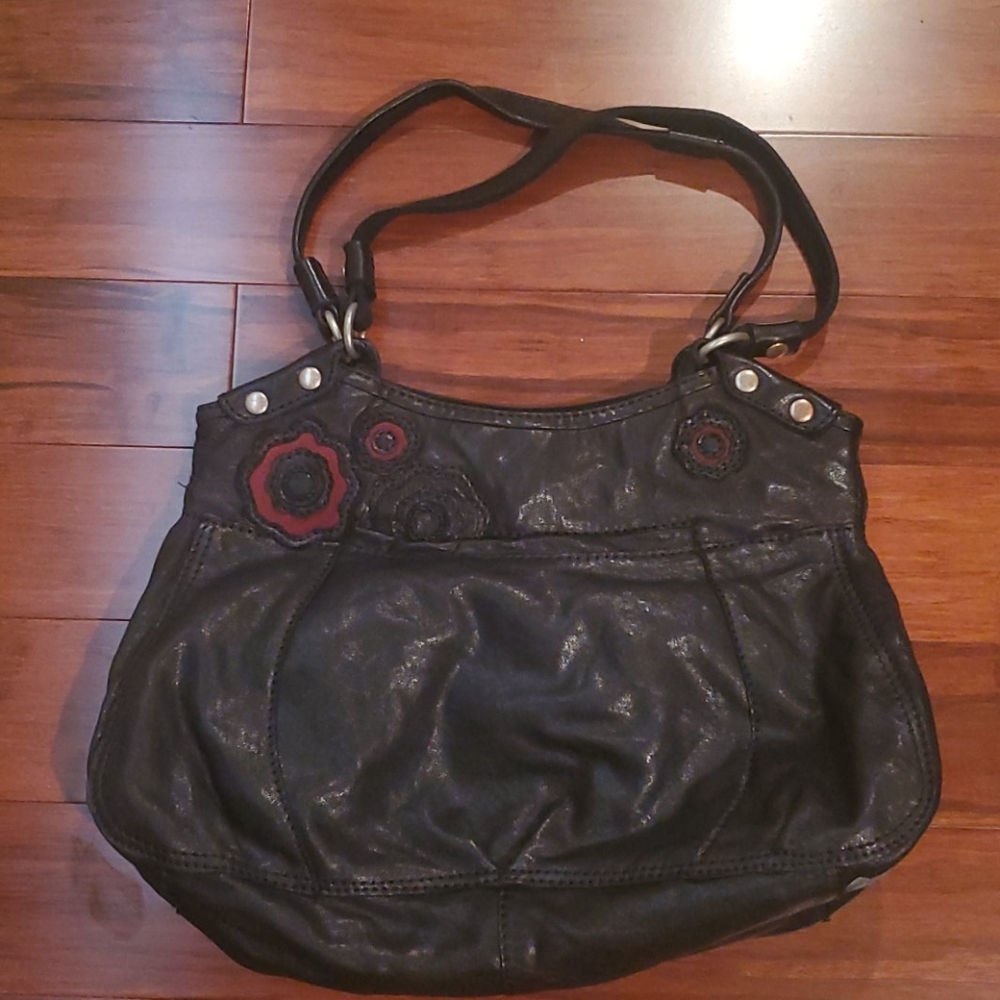 Black Leather Shoulder Bag